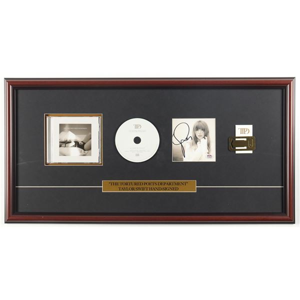 TAYLOR SWIFT SIGNED AND FRAMED CD PRESENTATION PIECE - PSA COA