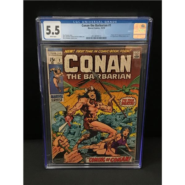 CONAN THE BARBARIAN #1 BY MARVEL COMICS - CGC GRADE 5.5