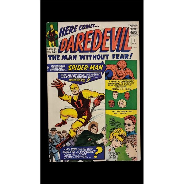 HUGE KEY DAREDEVIL NO.1 (1ST APPEARANCE DAREDEVIL) HIGHER GRADE - MARVEL COMICS