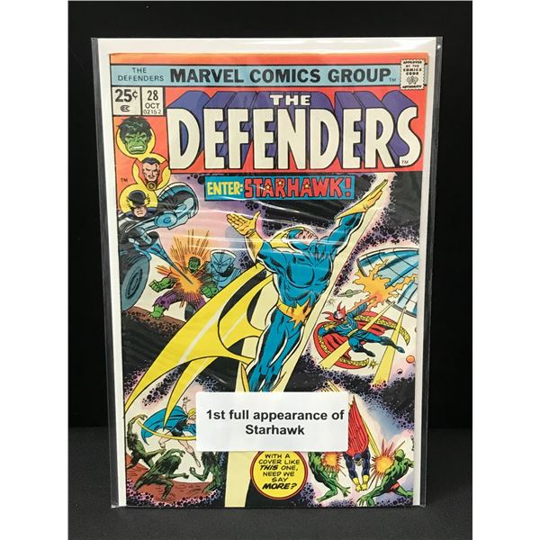 THE DEFENDERS #28 1ST APP STARHAWK - MARVEL COMICS