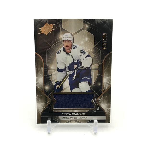2019-20 UPPER DECK SPX HOCKEY STEVEN STAMKOS PATCH TRADING CARD 075/199
