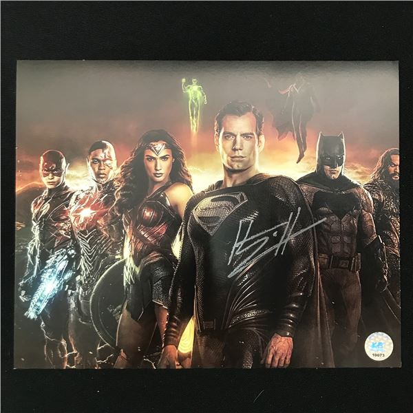 HENRY CAVILL SIGNED JUSTICE LEAGUE 8X10 - KB COA