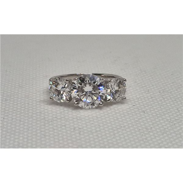 5.0 Carat Infinity Sterling Silver Moissanite Ring
