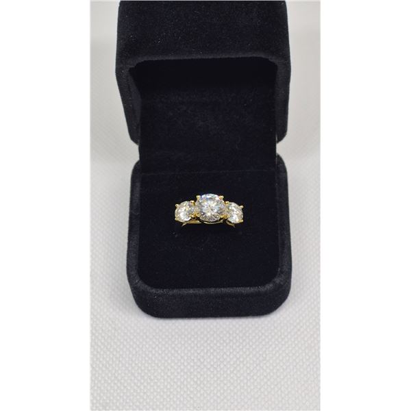5.0 Carat Infinity 18k Gold Plated Moissanite Ring