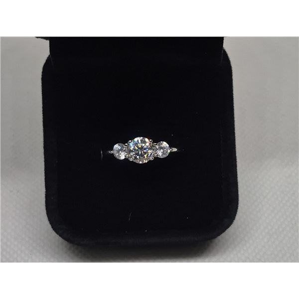 1.6 Carat Infinity Sterling Silver Moissanite Ring