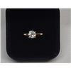 Image 1 : 1.0 Carat Round Cut 18k Gold Plated Moissanite Ring