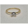 Image 2 : 1.0 Carat Round Cut 18k Gold Plated Moissanite Ring