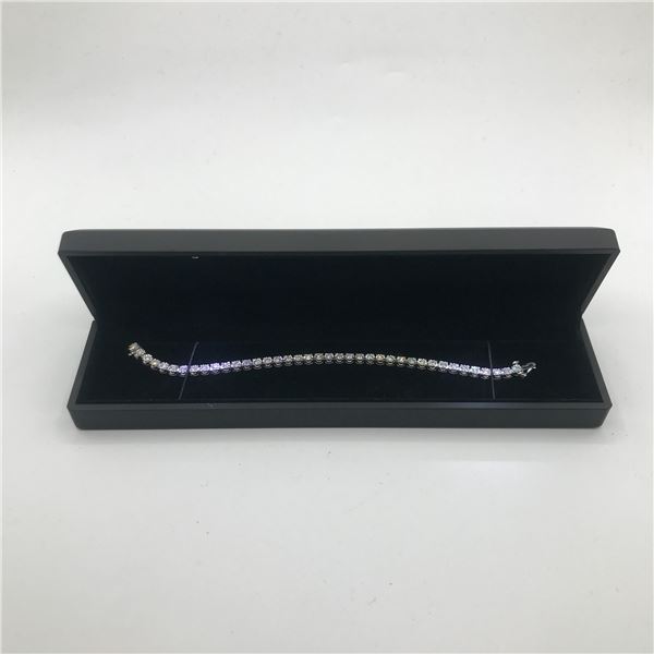 3.7 CT TOTAL WEIGHT VS 1 LAB GROWN DIAMOND TENNIS BRACELET