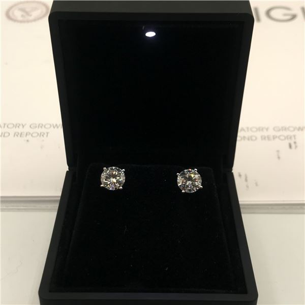 3.18 CT TOTAL WEIGHT VS1 LAB GROWN DIAMOND EARRINGS