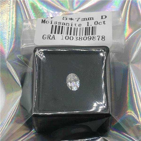 1CT MOISSANITE OVAL D - GRA REPORT