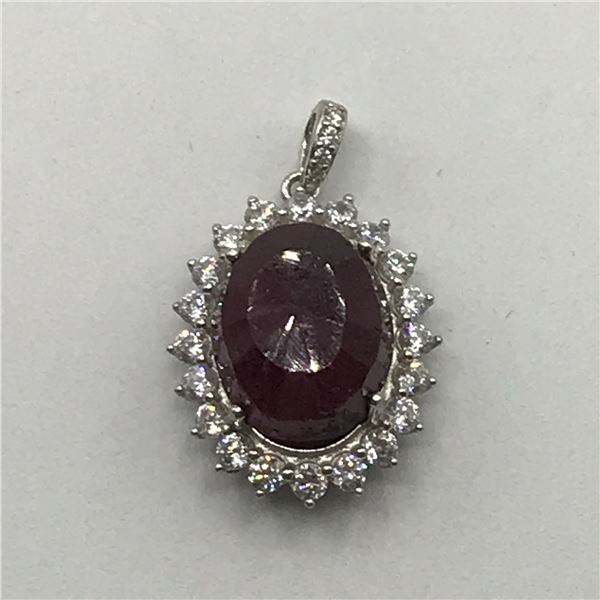 RUBY PENDANT 7.4CT RED WITH AA CLARITY - JEWEL SCAN APPRAISAL $6,049