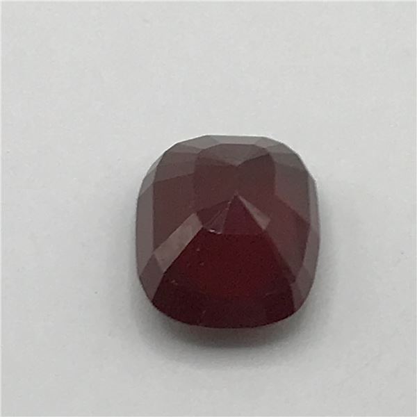 16.67 GARNET CUSHION CUT DEEP ORANGE RED WITH AA CLARITY - JEWEL SCAN APPRAISAL $4,167
