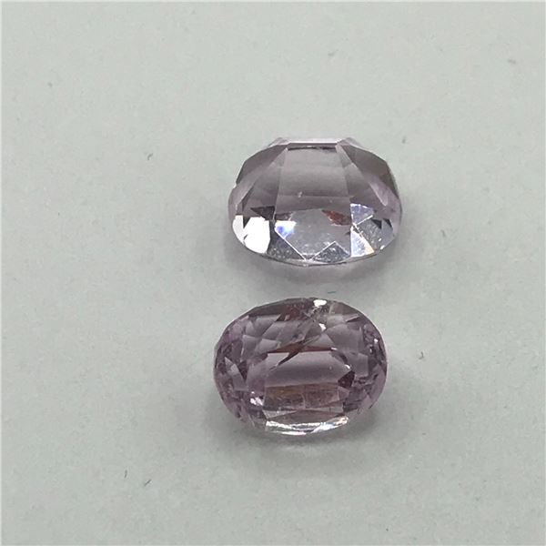 PAIR OF PINK KUNZITES TOTAL WEIGHT 10.89CT PURPLISH/PINK WITH GOOD CUT - UH APPRAISAL $5,350