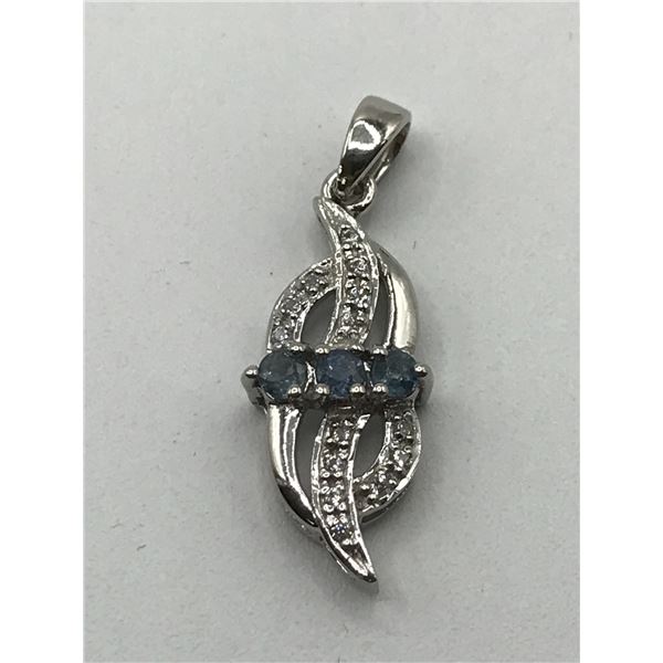 BLUE SAPHIRE PENDANT .45 CTS BLUE CLARITY AA - JEWEL SCAN APPRAISAL $2,106