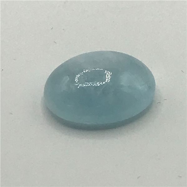 OVAL SKARDU AQUAMARINE 12.66CT PALE GREENISH BLUE CUT IS GOOD - UH APPRAISAL $4,400