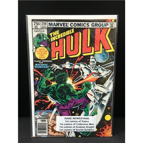 THE INCREDIBLE HULK #250 NEWSSTAND EDITION LOTS OF 1ST CAMEOS - MARVEL COMICS