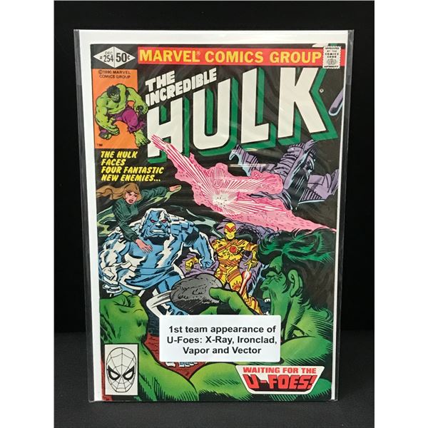 THE INCREDIBLE HULK #254 1ST APP OF U-FOES - MARVEL COMICS