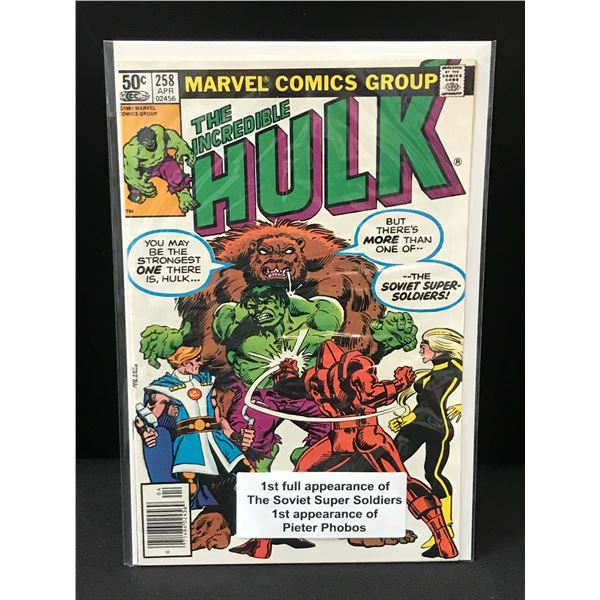 THE INCREDIBLE HULK #258 1ST APP OF SOVIET SUPER SOLDIERS - MARVEL COMICS