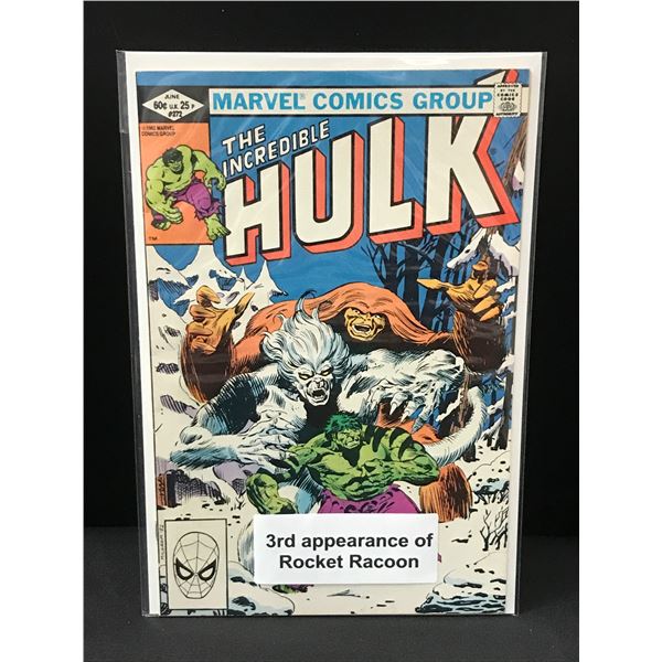 THE INCREDIBLE HULK #272 3RD APP ROCKET RACOON - MARVEL COMICS