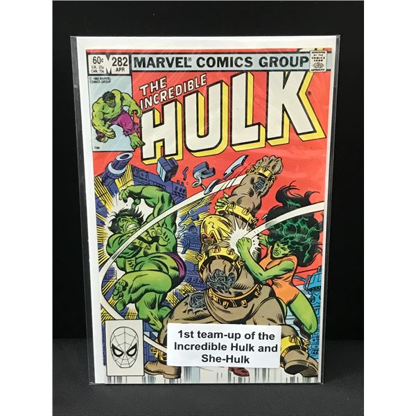 THE INCREDIBLE HULK #282 1ST TEAM UP OF HULK AND SHE-HULK - MARVEL COMICS