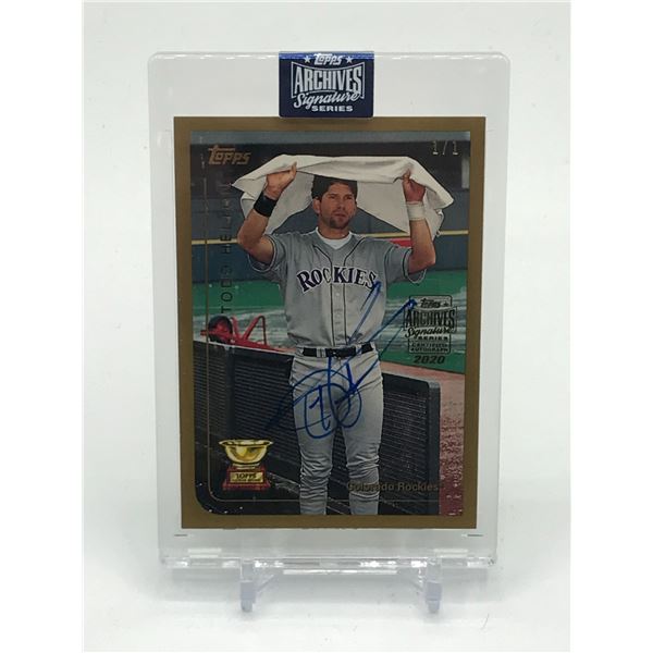 TOPPS ARCHIVE SIGNATURE SERIES TODD HELTON SIGNED TRADING CARD 1/1