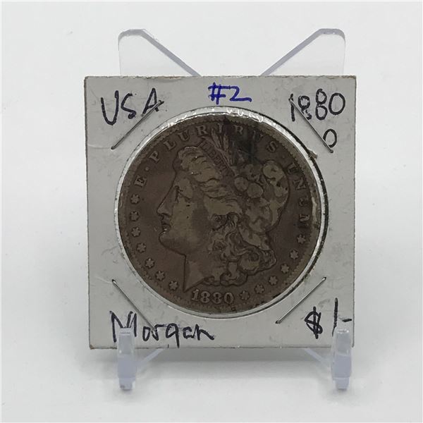 MORGAN SILVER DOLLAR - MINTED IN 1880 IN NEW ORLEANS