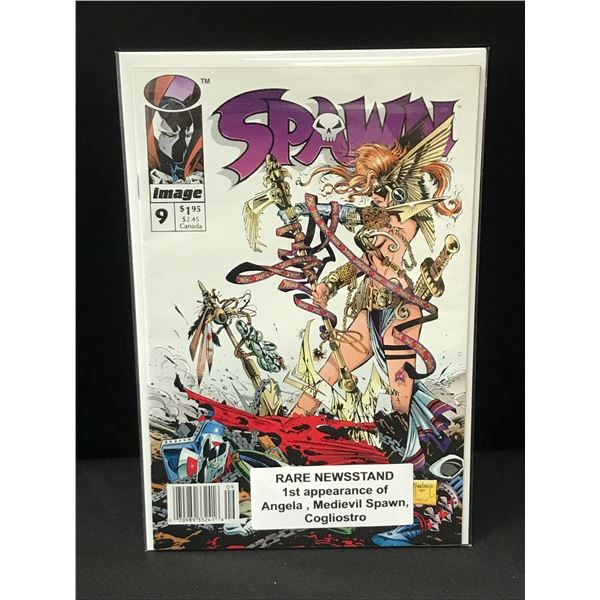 SPAWN #9 NEWSSTAND EDITION 1ST APP ANGELA - IMAGE COMICS
