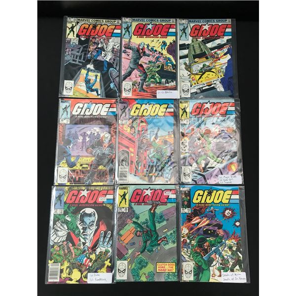 LOT OF 9 G.I.JOE COMICS - MARVEL COMICS