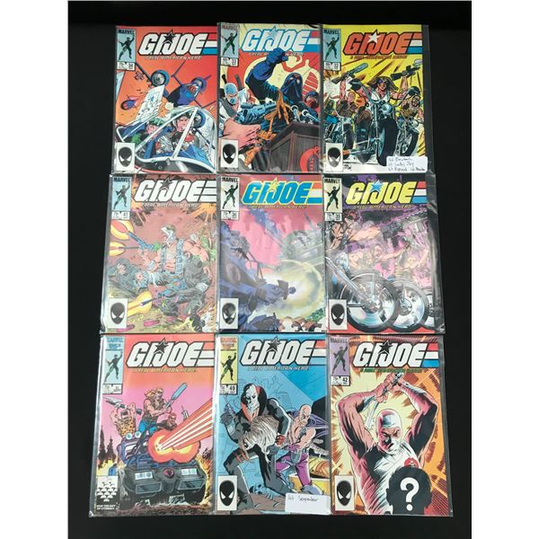LOT OF 9 G.I.JOE COMICS - MARVEL COMICS