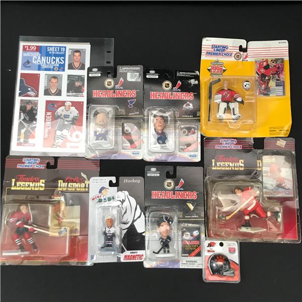 LOT OF SPORTS MEMORABILIA INCLUDING VANCOUVER CANUCKS STICKERS 2003-4