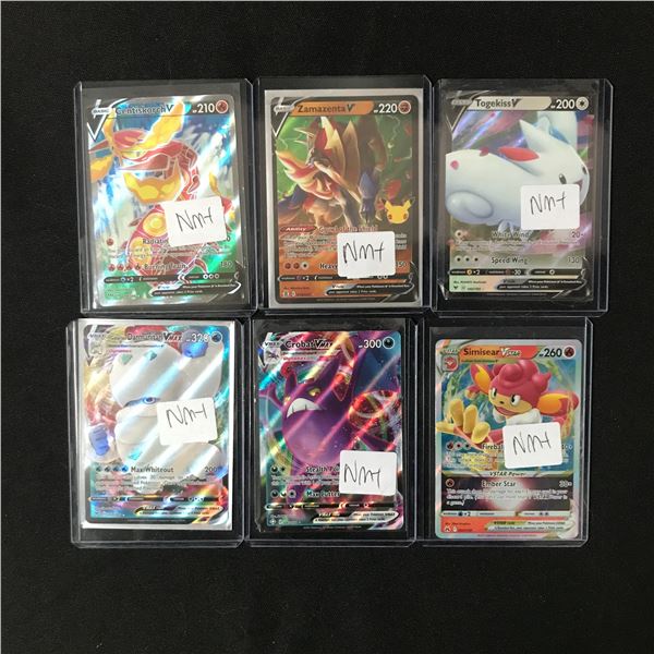 LOT OF 6 POKEMON TCG TRADING CARD IN PLASTIC SLEEVES