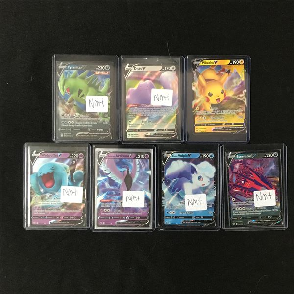 LOT OF 7 POKEMON TCG TRADING CARDS - ALL V'S