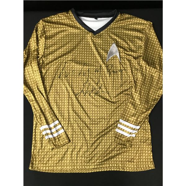 WILLIAM SHATNER SIGNED AND INSCRIBED "LIVE LONG AND PROSPER" STAR TREK JERSEY - WWOC COA