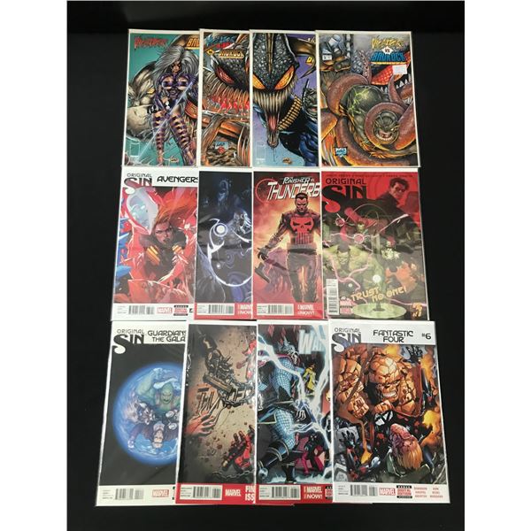 LOT OF 12 MIXED TITLE COMICS - MARVEL AND IMAGE COMICS