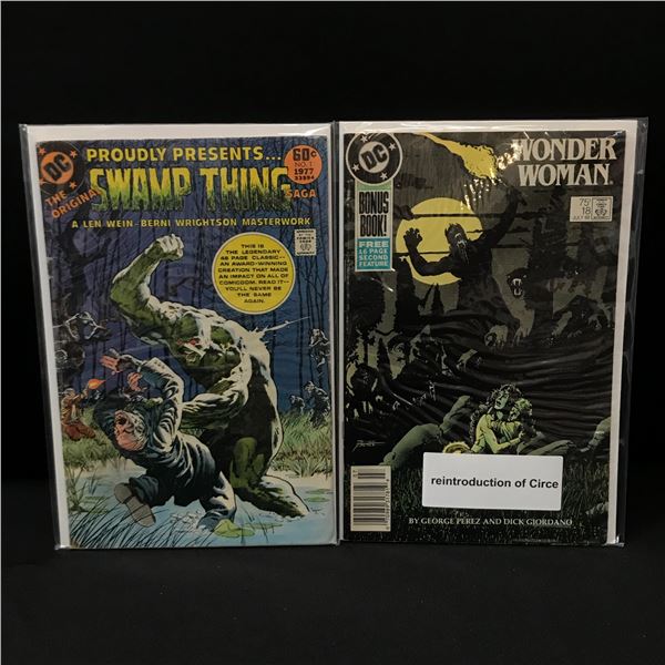 LOT OF 2 DC COMICS - WONDER WOMAN & SWAMP THING