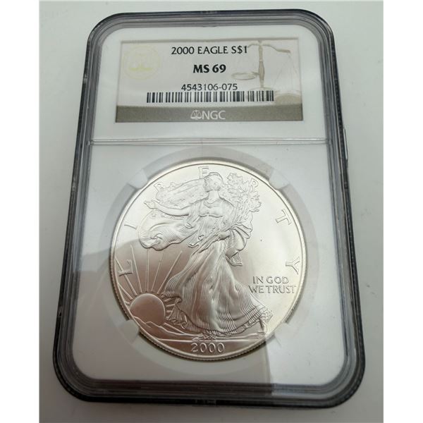 Certified 2000 Silver Eagle MS 69