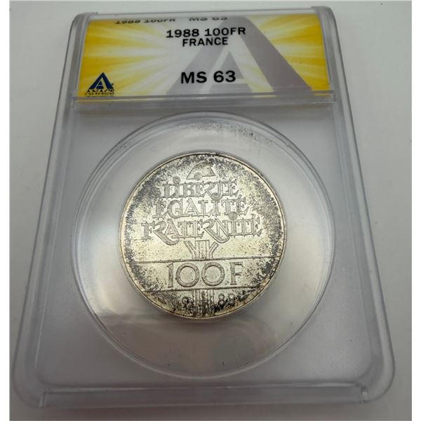1988 100F France Coin