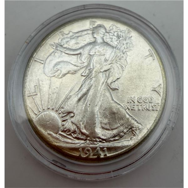 1941 Walking Liberty Silver Half Dollar Hard Case