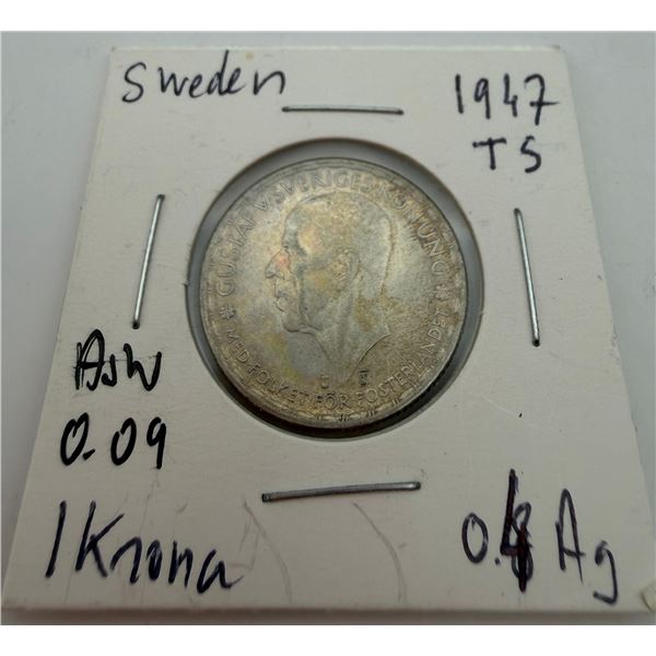 1947 Swedish 1 Krona