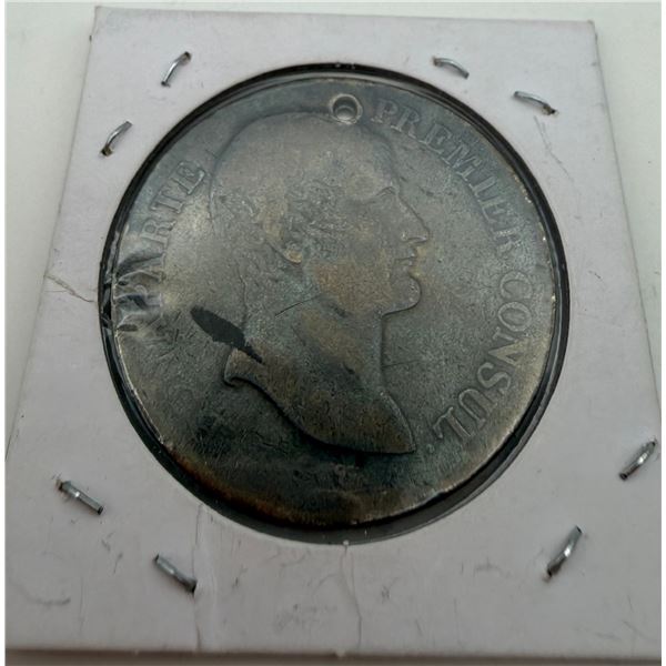 1802 5 Francs Napoleon Silver Coin
