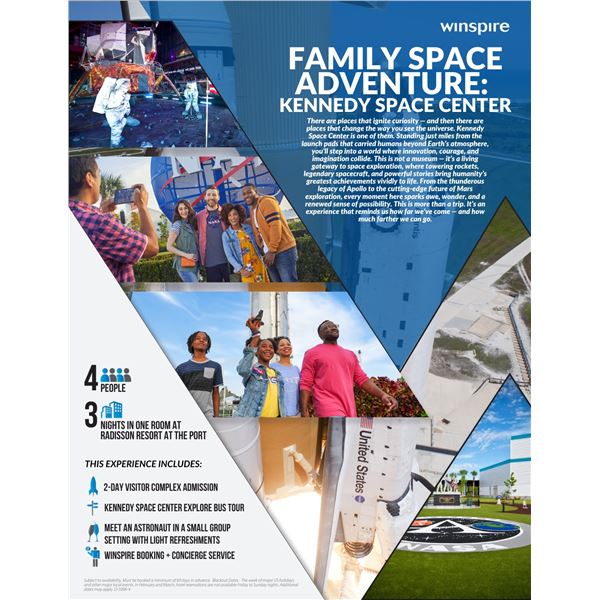 Kennedy Space Center Family of Four Including 3 Night Stay