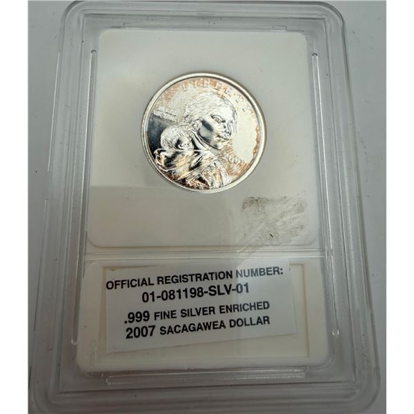 2007 silver Enriched Sacagawea Dollar