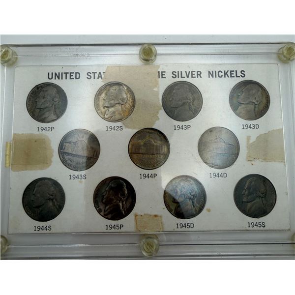1942-1945 Wartime Nickel Silver Set