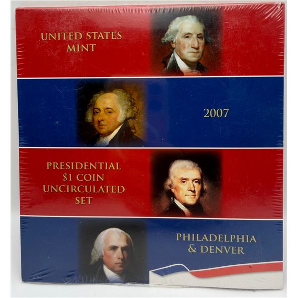 2007 U.S. Mint Presidental $1 Coin Uncirculated Set