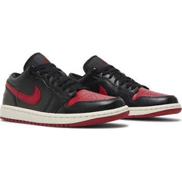 Nike WMNS Air Jordan 1 Low (Black/ Gym Red-Sail)