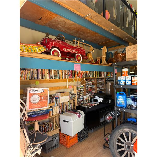 books, dvds, vhs