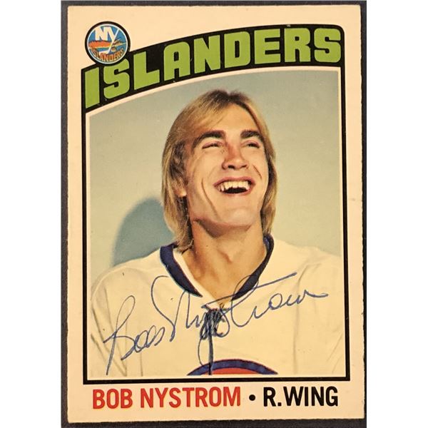 1976-77 O-PEE-CHEE NHL BOB NYSTROM (SIGNED)