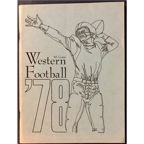 1978 CFL FOOTBALL WESTERN CONFERENCE GUIDE