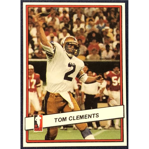 1985 JOGO CFL FOOTBALL TOM CLEMENTS (HOF)