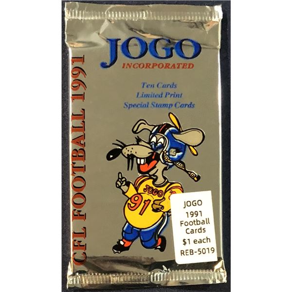 1991 JOGO CFL FOOTBALL FOIL PACK